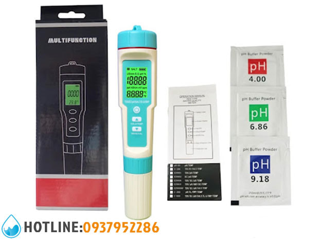 Bút Thử Nước 7 in 1 Sal/PH/TDS/EC/ORP/SG/TEMP COM600