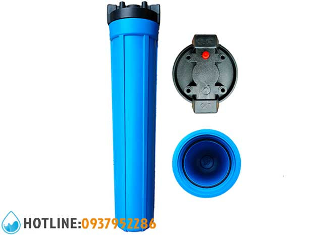 Cốc Lọc Thô 20 inch Ren 27 Nhựa Xanh