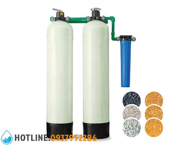Hệ Thống Lọc Tổng Đầu Nguồn 2 Cột Composite 2 m3/h TAC-02