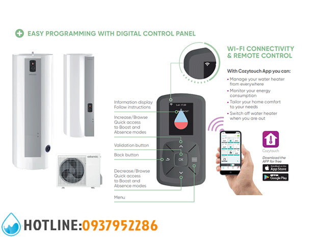 Máy Bơm Nhiệt Atlantic Calypso Split Inverter 270L