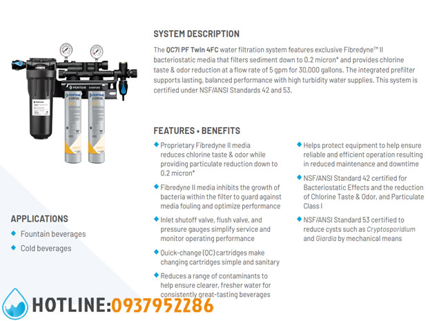 Máy Lọc Nước Công Suất Lớn Pentair Everpure PF Twin 4FC