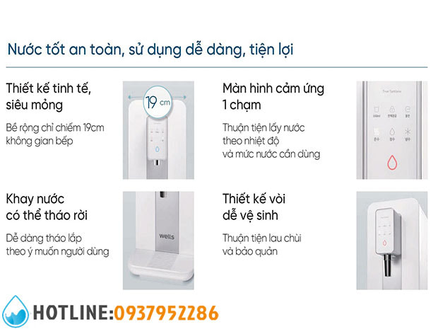 Thumbnail 3: Máy Lọc Nước Nóng Lạnh Để Bàn Wells True Tankless