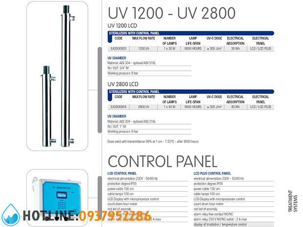 Thumbnail 2: Đèn UV Máy Lọc Nước 40W Atlas Filtri UV-2800