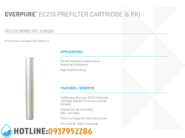 Thumbnail 2: Lõi Lọc Thô 20 inch Pentair Everpure EC210