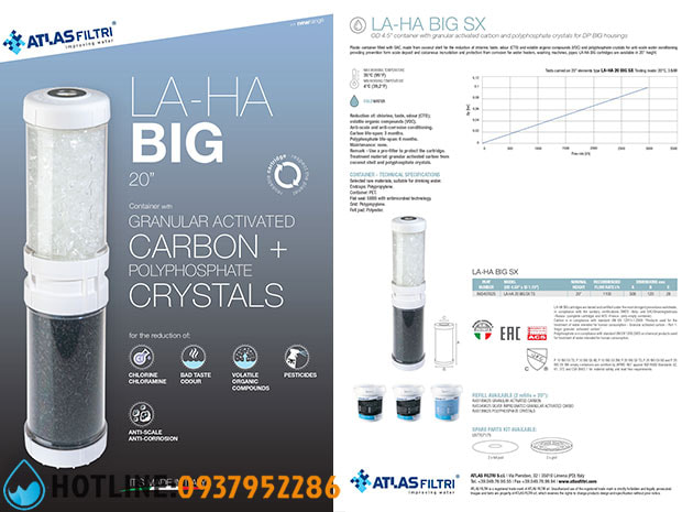 Thumbnail 2: Lõi Lọc Nước Atlas Filtri LA-HA BIG 20 inch